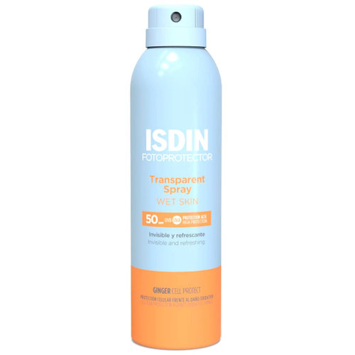 Isdin fotoprotector transparent spray wet skin spf 50 (1 envase 250 ml)