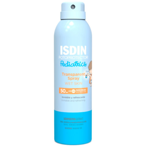 Isdin fotoprotector pediatrics transparent spray wet skin spf 50 (1 envase 250 ml)