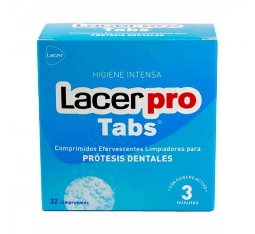 Lacer Protabs Tabletas Limpiadoras De Protesis Dentales 32 Compr