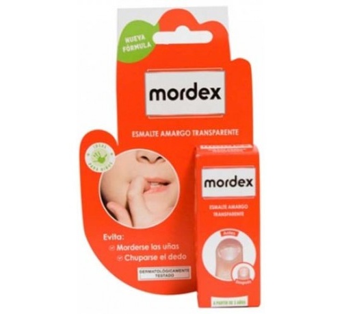 Mordex esmalte amargo transparente  1 envase 9 ml con pincel