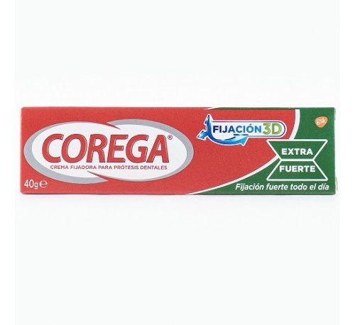 Corega crema extra fuerte - adhesivo protesis dental (1 tubo 40 ml sabor menta)