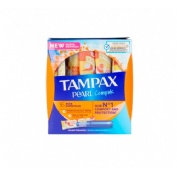 Tampax compak pearl tampon 100%algodon (super plus 18 u)