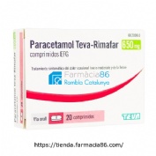 PARACETAMOL TEVA-RIMAFAR 650 MG COMPRIMIDOS EFG , 20 comprimidos