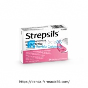 STREPSILS PASTILLAS PARA CHUPAR SABOR FRESA, 24 pastillas