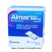 ALMAX 500 mg COMPRIMIDOS MASTICABLES,18 comprimidos