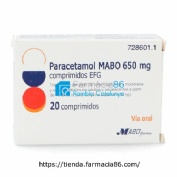 PARACETAMOL MABO 650 MG COMPRIMIDOS EFG 20 comprimidos