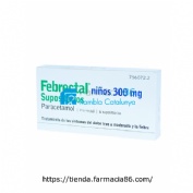 FEBRECTAL NIÑOS 300 MG SUPOSITORIOS , 6 supositorios