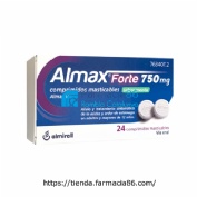 ALMAX FORTE 750 MG COMPRIMIDOS MASTICABLES SABOR MENTA, 24 comprimidos