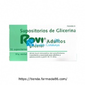 SUPOSITORIOS DE GLICERINA ROVI ADULTOS, 12 supositorios