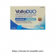 VOLTADUO 500 MG/200 MG COMPRIMIDOS RECUBIERTOS CON PELICULA, 20 comprimidos
