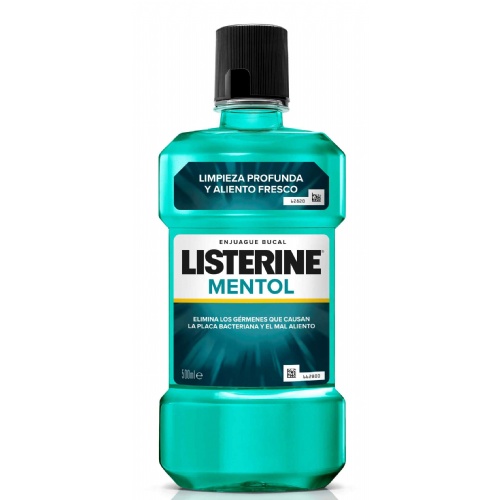 Listerine (1 botella 500 ml sabor mentol)
