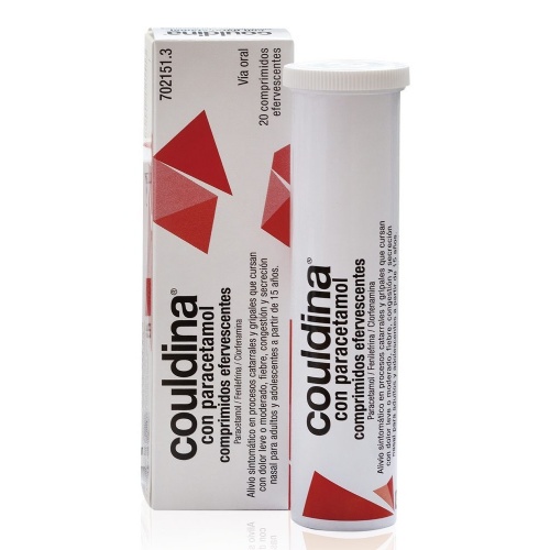 COULDINA CON PARACETAMOL COMPRIMIDOS EFERVESCENTES , 20 comprimidos