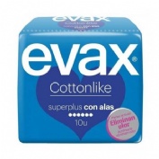 Compresas higienicas femeninas - evax cottonlike (superplus 10 compresas)