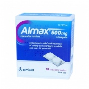 ALMAX 500 mg COMPRIMIDOS MASTICABLES,18 comprimidos