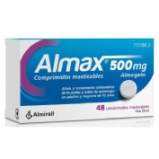 ALMAX 500 mg COMPRIMIDOS MASTICABLES,48 comprimidos